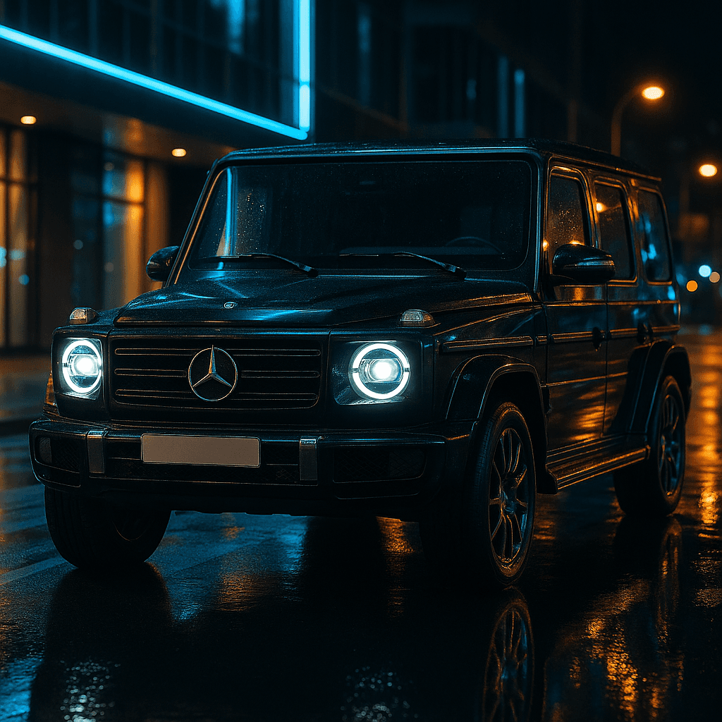 Коммерческий кадр с премиальным автомобилем